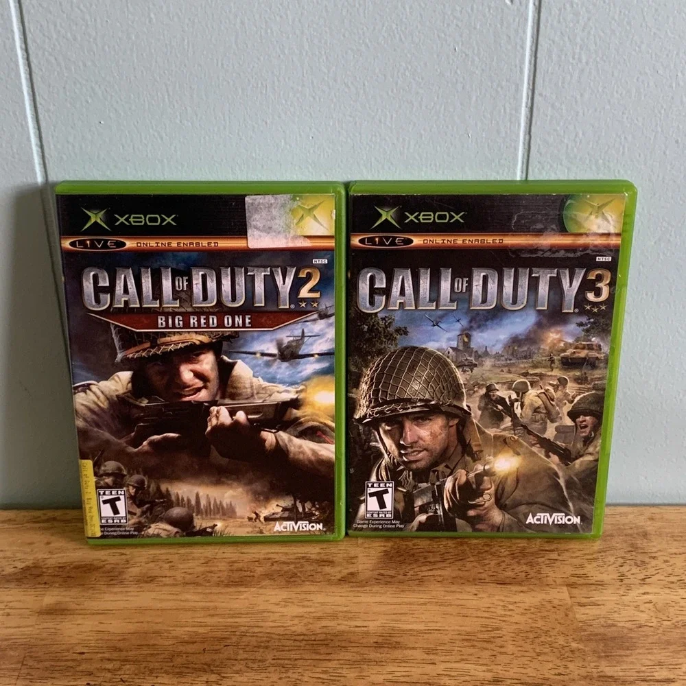 Call of Duty 2: Big Red One (Microsoft Xbox, 2005) & Cal of Duty 3 CIB Tested